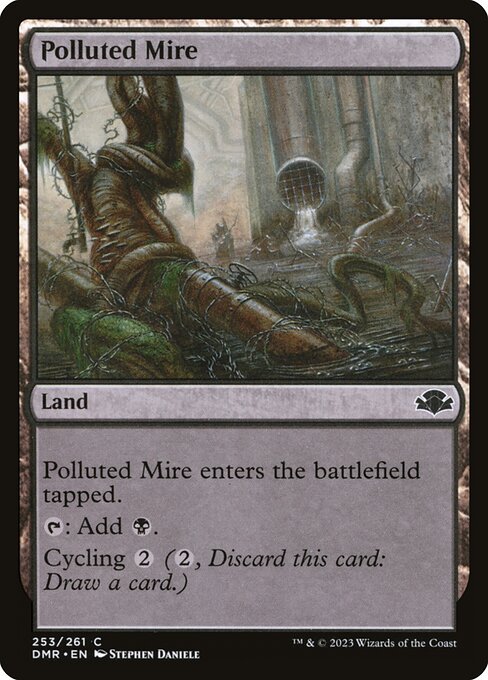 Polluted Mire - Dominaria Remastered (#253) - Illustrated by Stephen Daniele - Magic: The Gathering Card