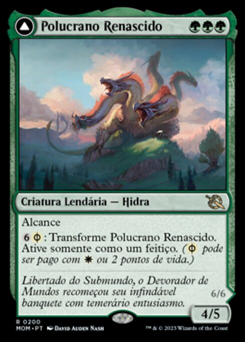 Polukranos Reborn // Polukranos, Engine of Ruin - March of the Machine (#200) - Illustrated by David Auden Nash - Magic: The Gathering Card