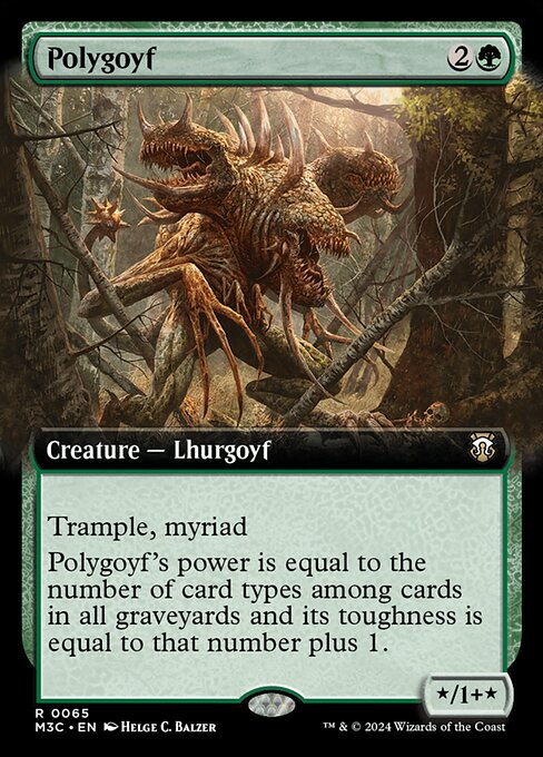 Polygoyf - Modern Horizons 3 Commander (#65) - Illustrated by Helge C. Balzer - Magic: The Gathering Card