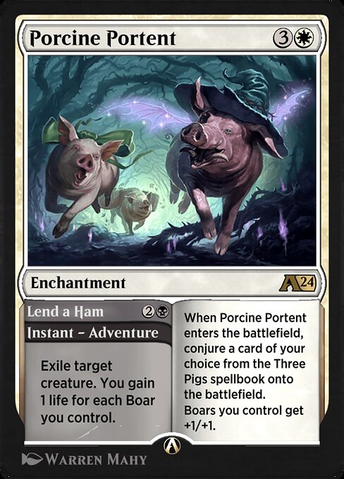 Porcine Portent // Lend a Ham - Alchemy: Wilds of Eldraine Magic card