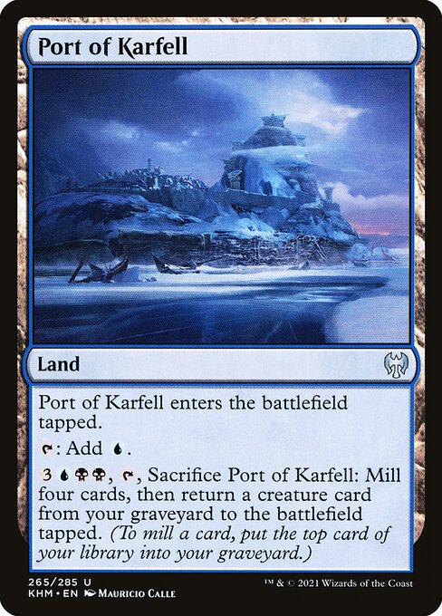 Puerto de Karfell (Port of Karfell) - Kaldheim (#265) - Illustrated by Mauricio Calle - Magic: The Gathering Card