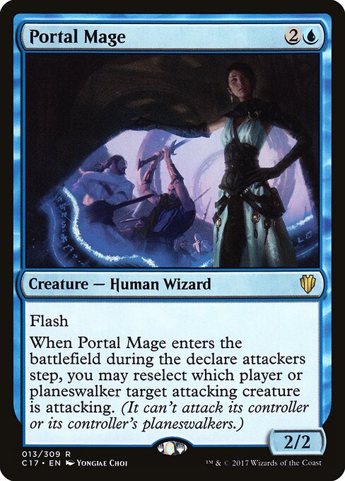 Maga dei Portali (Portal Mage) - Commander 2017 (#13) - Illustrated by Yongjae Choi - Magic: The Gathering Card