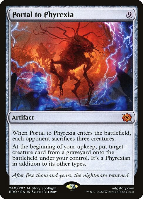 Portal to Phyrexia - The Brothers' War (#240) - Illustrated by Svetlin Velinov - Magic: The Gathering Card