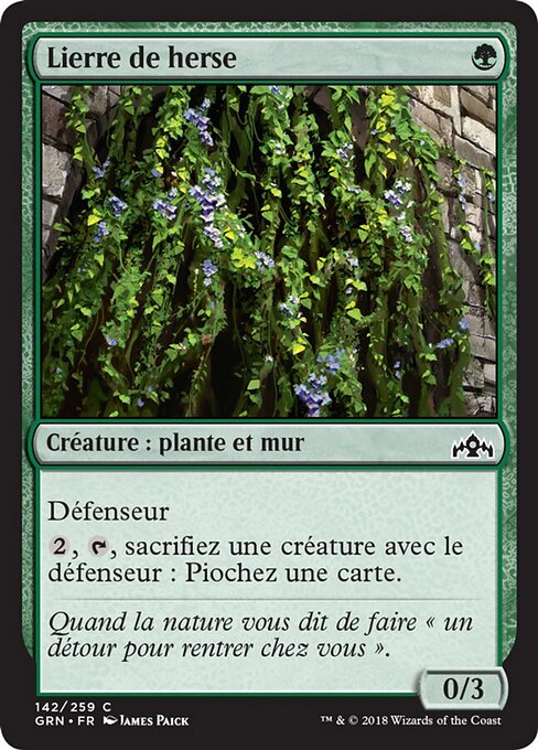 Lierre de herse (Portcullis Vine) - Guilds of Ravnica (#142) - Illustrated by James Paick - Magic: The Gathering Card