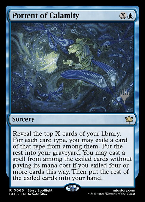 Presagio della Calamità (Portent of Calamity) - Bloomburrow (#306) - Illustrated by Justine Mara Andersen - Magic: The Gathering Card