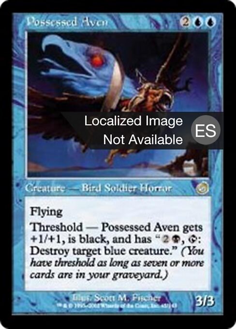 Besessener Avior (Possessed Aven) - Torment (#45) - Illustrated by Scott M. Fischer - Magic: The Gathering Card