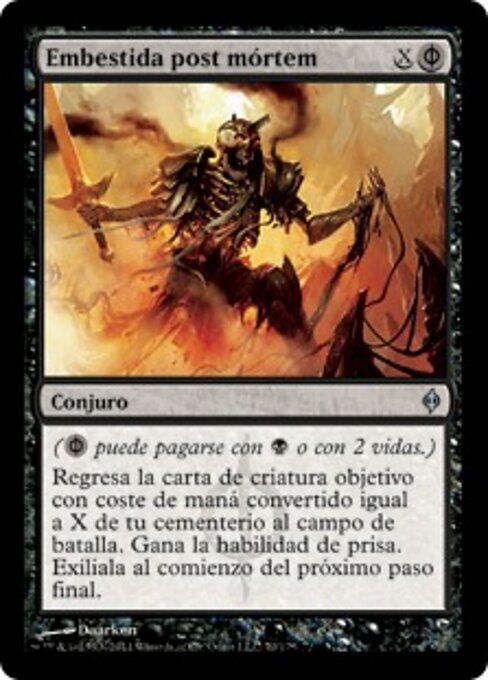 Embestida post mórtem (Postmortem Lunge) - New Phyrexia (#70) - Illustrated by Daarken - Magic: The Gathering Card