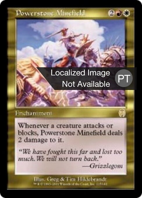 Campo Minado de Pedra de Energia (Powerstone Minefield) - Apocalypse (#115) - Illustrated by Greg Hildebrandt & Tim Hildebrandt - Magic: The Gathering Card