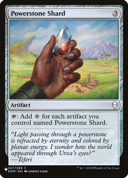 Kraftsteinscherbe (Powerstone Shard) - Dominaria (#227) - Illustrated by Lindsey Look - Magic: The Gathering Card