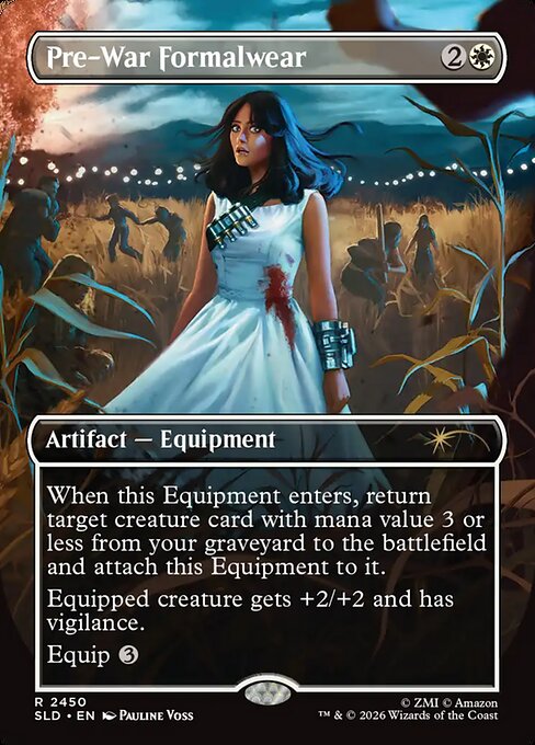 Pre-War Formalwear - Secret Lair Drop (#2450) - Illustrated by Pauline Voss - Magic: The Gathering Card