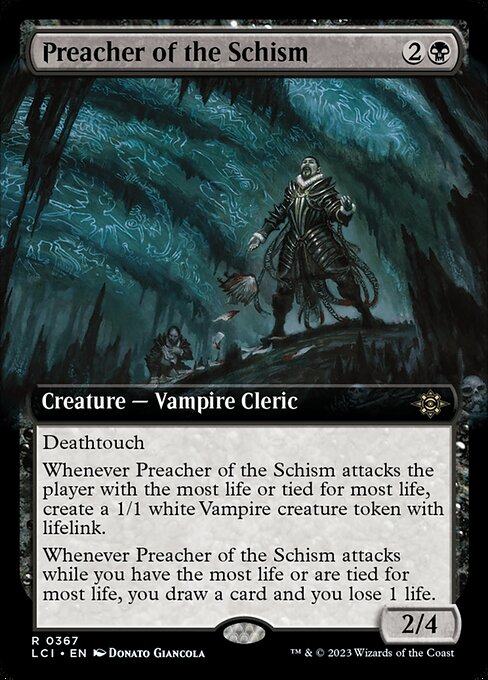 分派の説教者 (Preacher of the Schism) - The Lost Caverns of Ixalan (#367) - Illustrated by Donato Giancola - Magic: The Gathering Card
