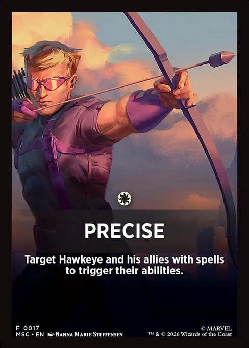 Precise - Marvel Super Heroes Jumpstart Front Cards (#17) - Illustrated by Nanna Marie Steffensen - Magic: The Gathering Card