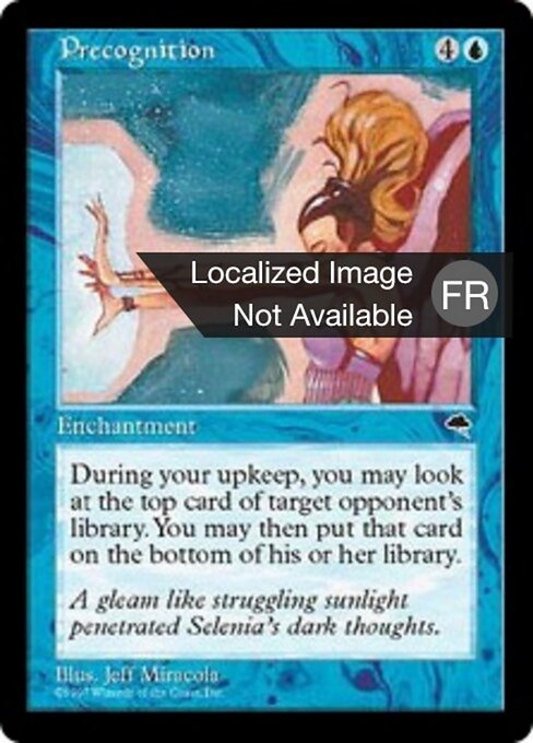 Précognition (Precognition) - Tempest (#79) - Illustrated by Jeff Miracola - Magic: The Gathering Card
