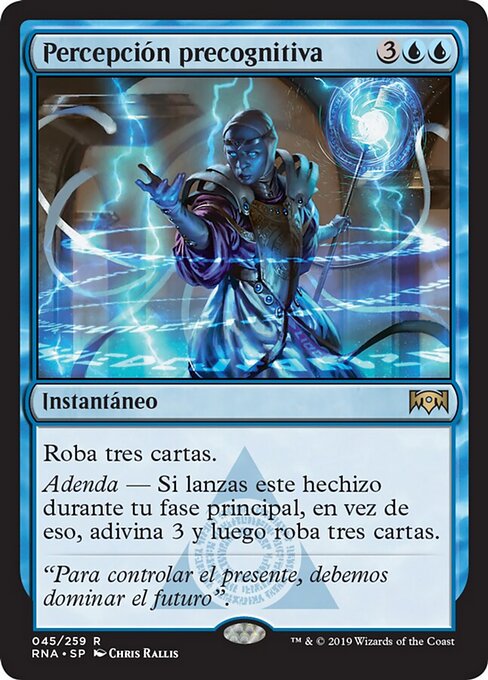 Percepción precognitiva (Precognitive Perception) - Ravnica Allegiance (#45) - Illustrated by Chris Rallis - Magic: The Gathering Card