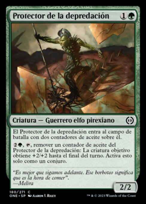 Protector de la depredación (Predation Steward) - Phyrexia: All Will Be One (#180) - Illustrated by Aaron J. Riley - Magic: The Gathering Card