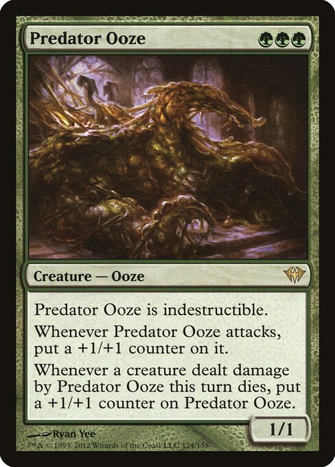 Cieno depredador (Predator Ooze) - Dark Ascension (#124) - Illustrated by Ryan Yee - Magic: The Gathering Card