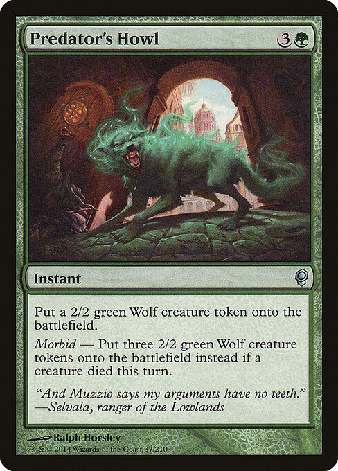 Predator's Howl - Conspiracy (#37) - Illustrated by Ralph Horsley - Magic: The Gathering Card