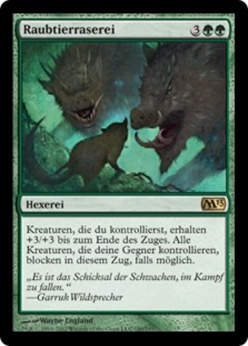 Raubtierraserei (Predatory Rampage) - Commander Masters (#313) - Illustrated by Wayne England - Magic: The Gathering Card