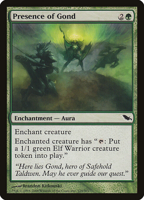 Gonds Ausstrahlung (Presence of Gond) - Shadowmoor (#125) - Illustrated by Brandon Kitkouski - Magic: The Gathering Card
