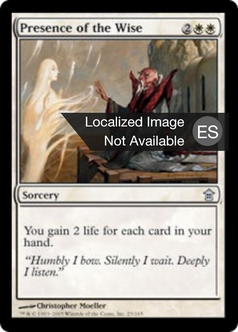 知者の存在 (Presence of the Wise) - Saviors of Kamigawa (#23) - Illustrated by Christopher Moeller - Magic: The Gathering Card