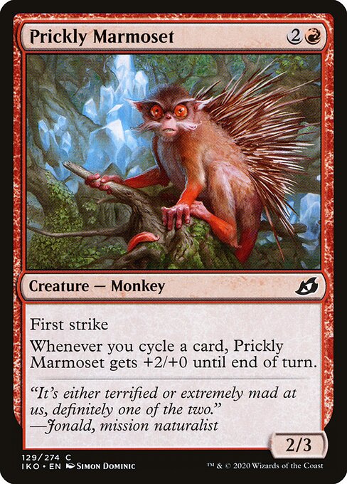 Prickly Marmoset - Ikoria: Lair of Behemoths (#129) - Illustrated by Simon Dominic - Magic: The Gathering Card