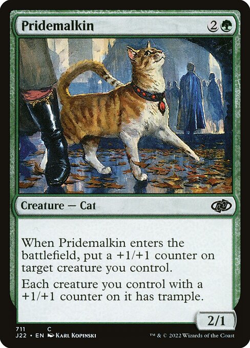 Felino engreído (Pridemalkin) - Jumpstart 2022 (#711) - Illustrated by Karl Kopinski - Magic: The Gathering Card
