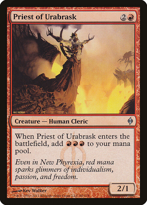 Priest of Urabrask - New Phyrexia Magic card