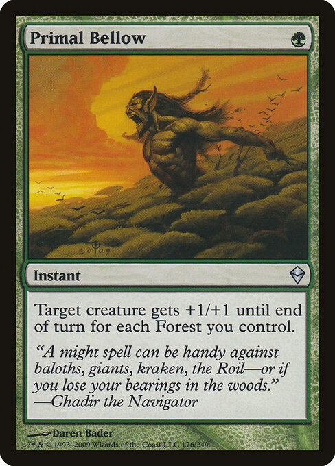 Primal Bellow - Zendikar Magic card