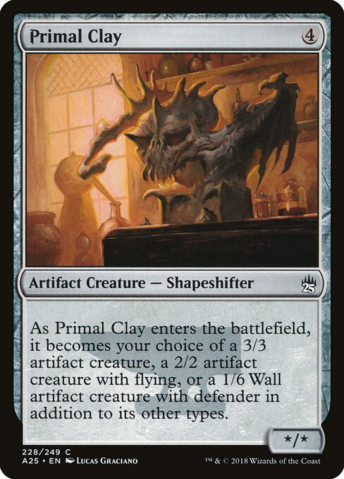 Primal Clay - Masters 25 (#228) - Illustrated by Lucas Graciano - Magic: The Gathering Card