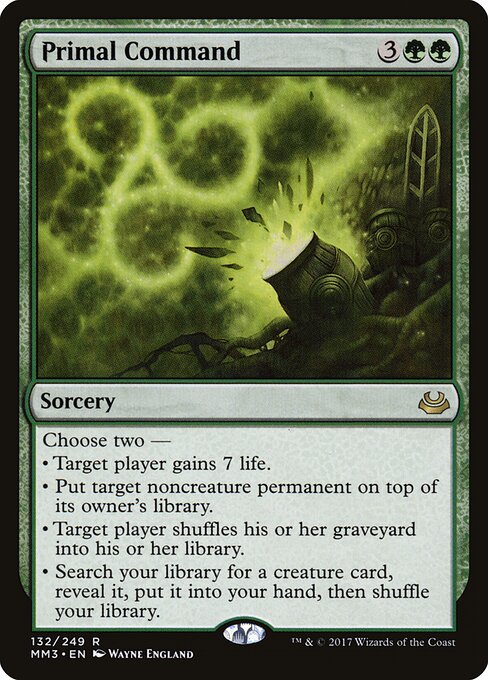 Primal Command - Modern Masters 2017 Magic card