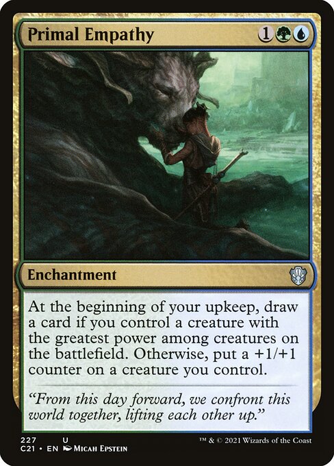 Empatia Primordiale (Primal Empathy) - Commander 2021 (#227) - Illustrated by Micah Epstein - Magic: The Gathering Card
