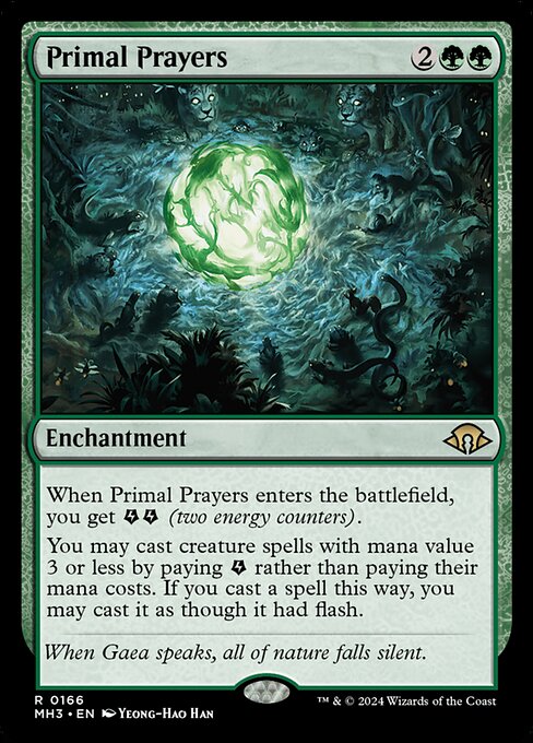 Urtümliche Gebete (Primal Prayers) - Modern Horizons 3 (#166) - Illustrated by Yeong-Hao Han - Magic: The Gathering Card