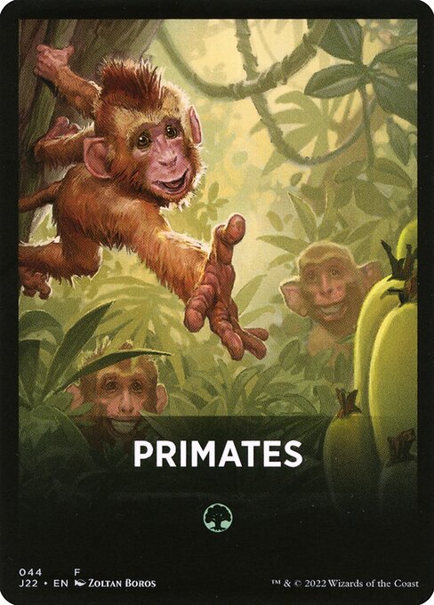 Primates - Jumpstart 2022 Front Cards (#44) - Illustrated by Zoltan Boros - Magic: The Gathering Card
