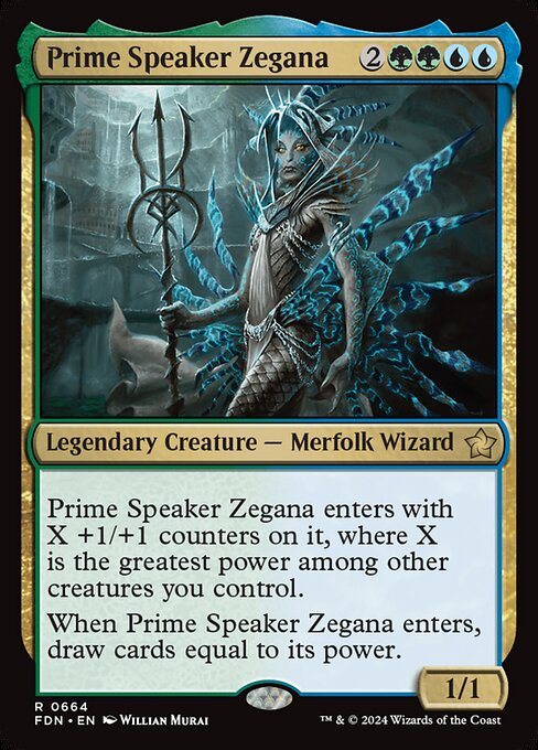 Prime Speaker Zegana - Foundations (#664) - Illustrated by Willian Murai - Magic: The Gathering Card