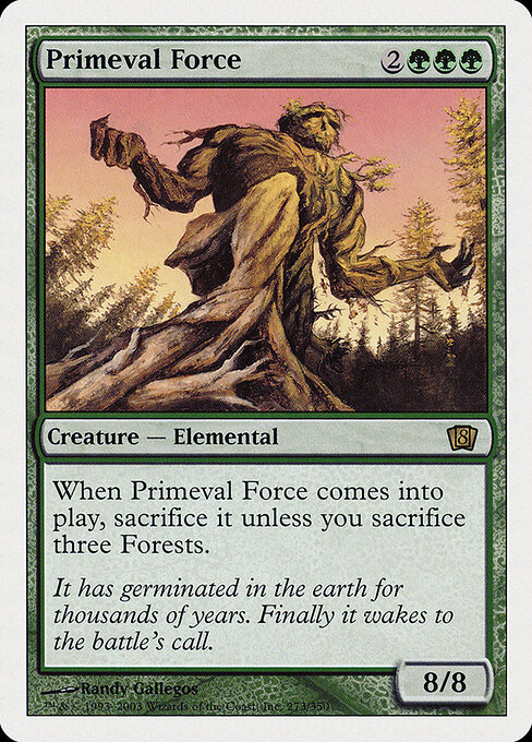 Primeval Force - Eighth Edition Magic card