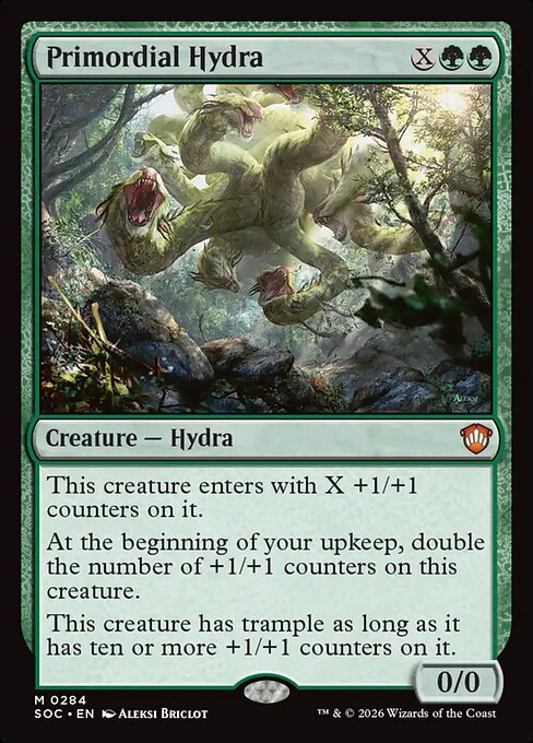 Primordial Hydra - Secrets of Strixhaven Commander Magic card