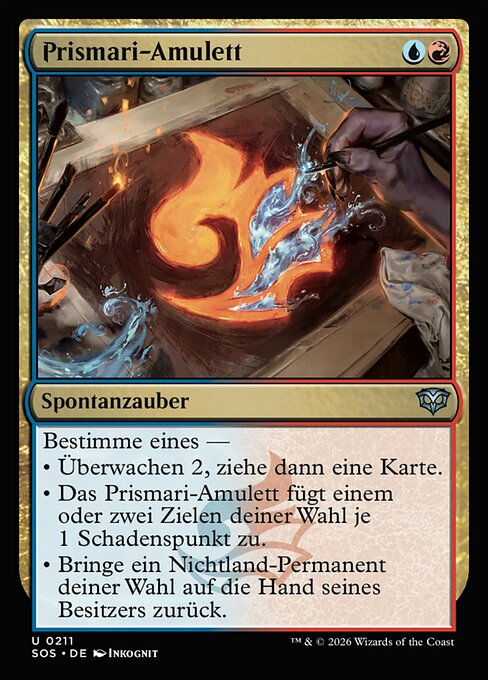 Prismari-Amulett (Prismari Charm) - Secrets of Strixhaven (#211) - Illustrated by Inkognit - Magic: The Gathering Card