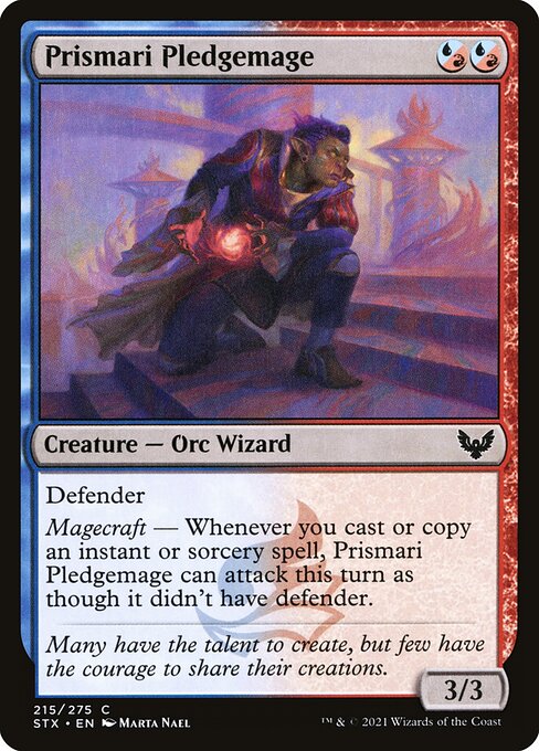 Prismari Pledgemage - Strixhaven: School of Mages Magic card