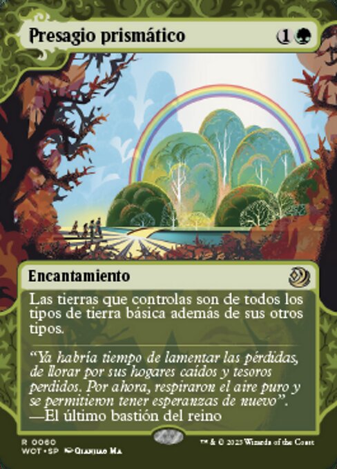 Presagio Prismatico (Prismatic Omen) - Wilds of Eldraine: Enchanting Tales (#60) - Illustrated by Qianjiao Ma - Magic: The Gathering Card