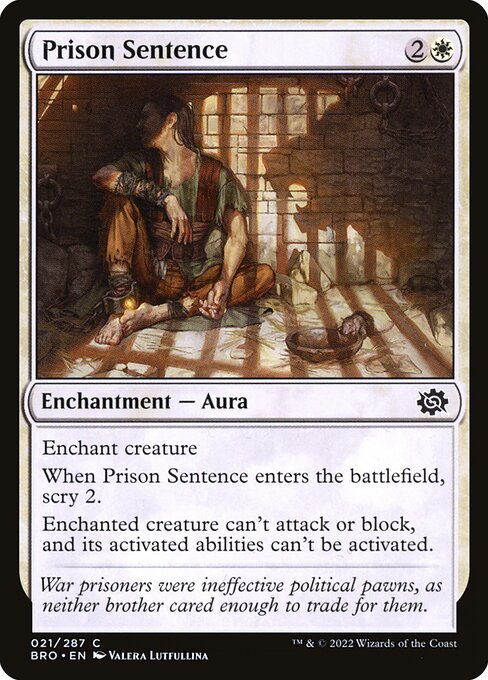 Prison Sentence - The Brothers' War Magic card