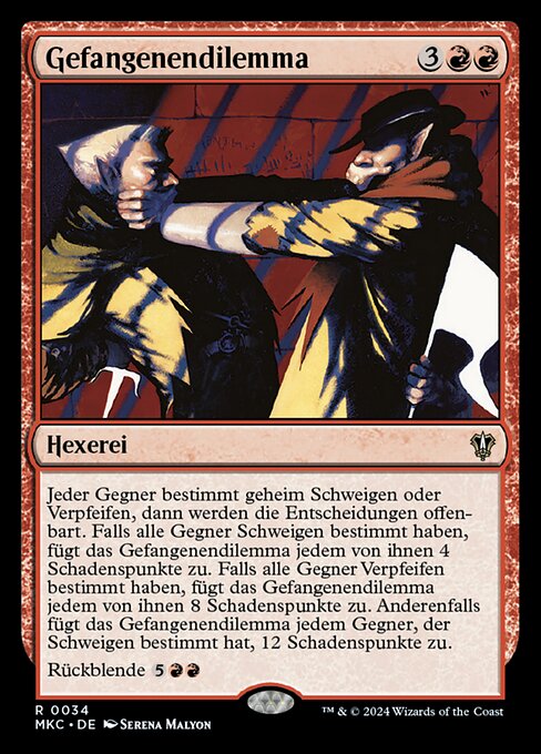 Gefangenendilemma (Prisoner's Dilemma) - Murders at Karlov Manor Commander (#34) - Illustrated by Serena Malyon - Magic: The Gathering Card