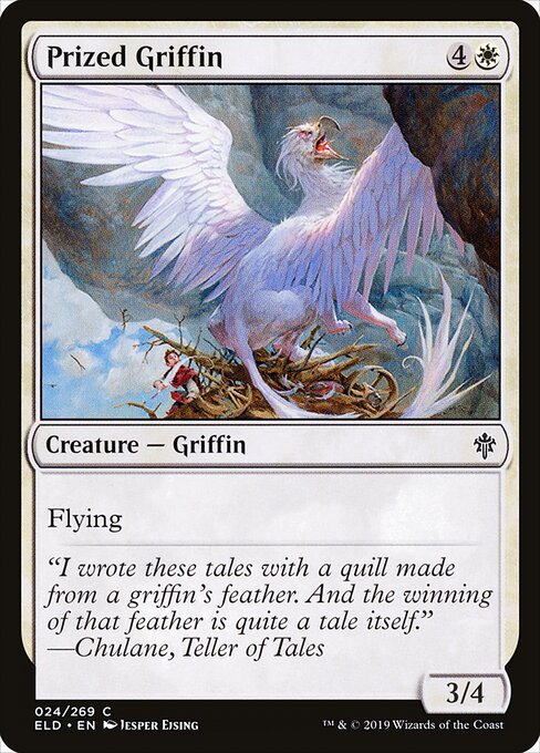 Prized Griffin - Throne of Eldraine Magic card
