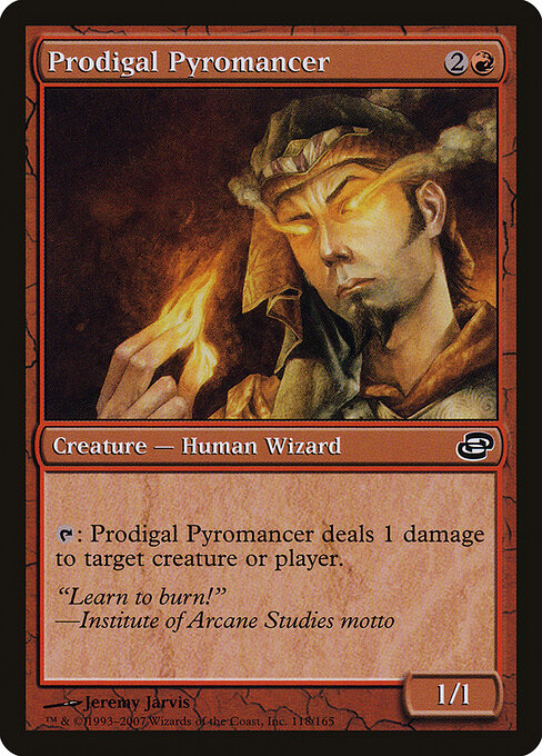 Piromante Errante (Prodigal Pyromancer) - Planar Chaos (#118) - Illustrated by Jeremy Jarvis - Magic: The Gathering Card