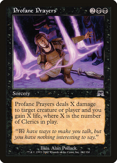 Profane Prayers - Onslaught Magic card