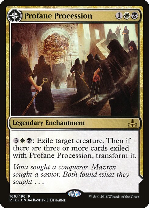 Profane Procession // Tomb of the Dusk Rose - Rivals of Ixalan Magic card