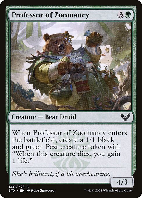 Professor of Zoomancy - Strixhaven: School of Mages Magic card