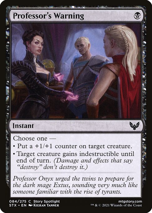 Professor's Warning - Strixhaven: School of Mages Magic card