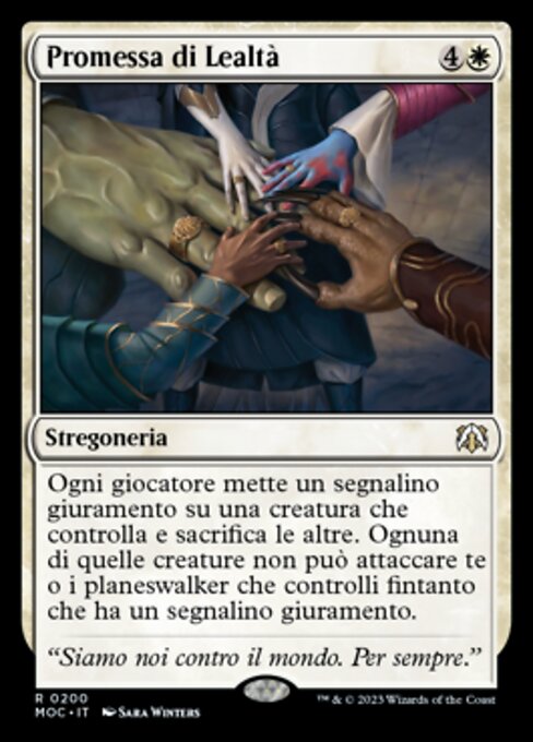 忠誠の確約 (Promise of Loyalty) - Murders at Karlov Manor Commander (#79) - Illustrated by Sara Winters - Magic: The Gathering Card