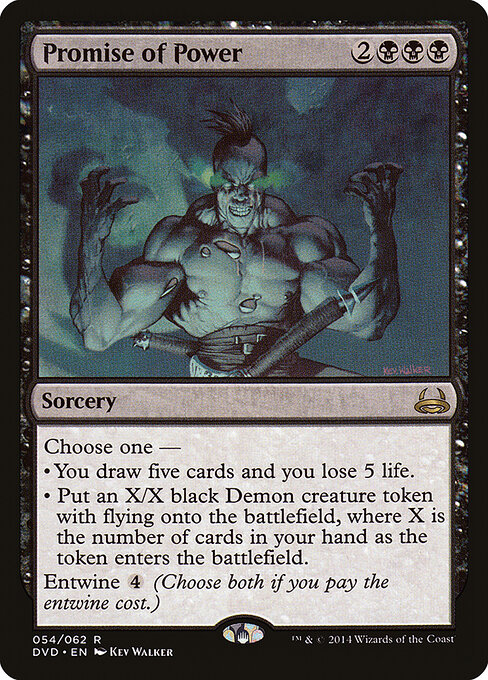 Promise of Power - Duel Decks Anthology: Divine vs. Demonic (#54) - Illustrated by Kev Walker - Magic: The Gathering Card