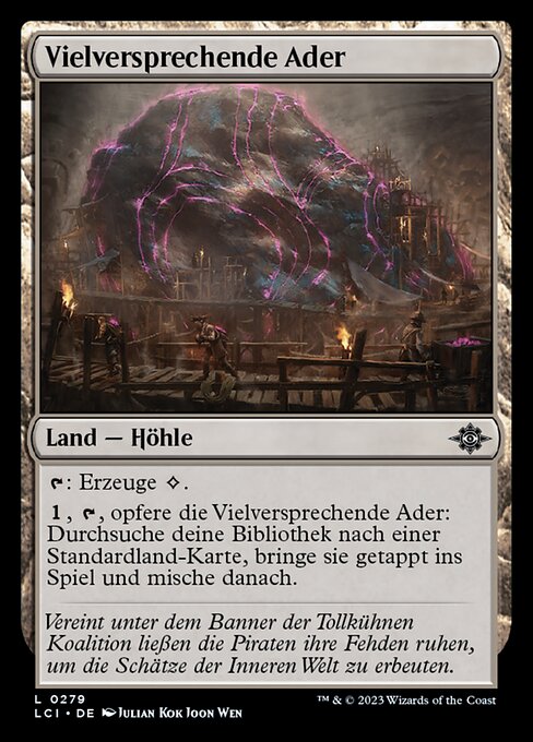 Vielversprechende Ader (Promising Vein) - The Lost Caverns of Ixalan (#279) - Illustrated by Julian Kok Joon Wen - Magic: The Gathering Card